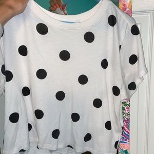 polka dot crop top
